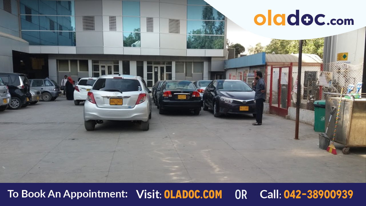 Parking area at Darul Sehat Hospital Karachi